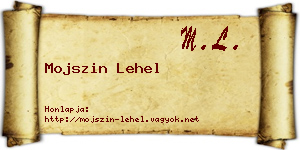 Mojszin Lehel névjegykártya